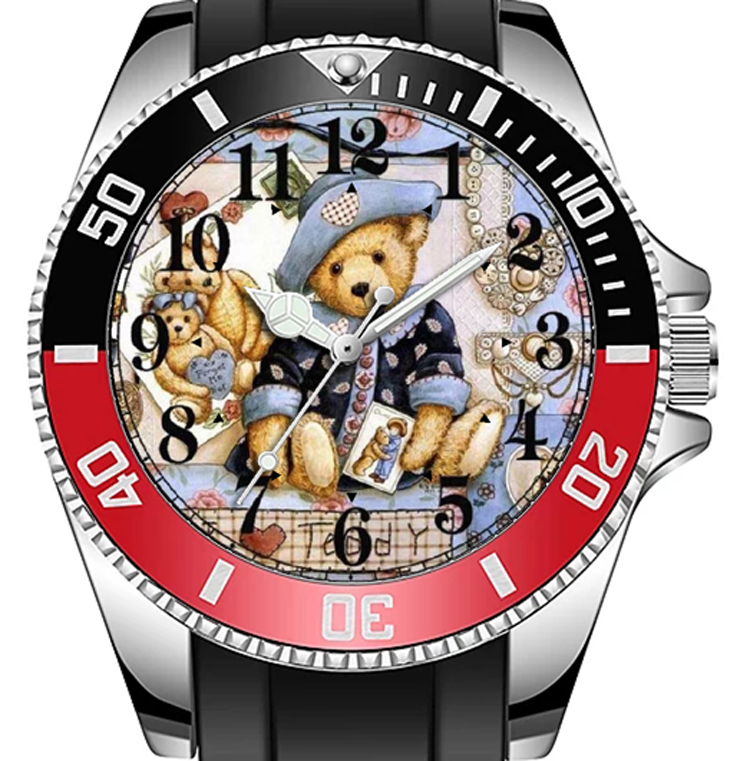 Teddy Bear Cute Unique Two Tone Diver Sport Style Watch – TheWatchDesigner