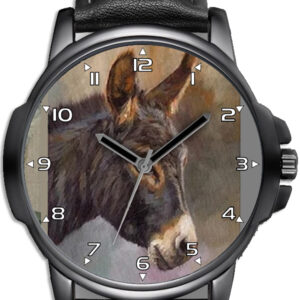 Donkey Portrait Retro Theme Art Quality Wrist Watch