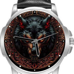 Angry Wolf Art Stylish Rare Quality Wrist Watch