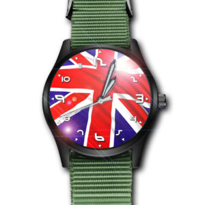 United Kingdom Flag Beautiful Collectable Army Style Nylon Strap Gift Wrist Watch