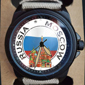 Russia Moscow Flag Art Stealth Series Gift Wrist Watch