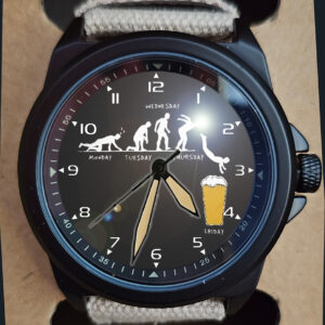 Funny Work Days Weekend Beer Lazy Art Unique Stealth Series Unisex Gift Wrist Watch