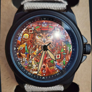 Tribal Art Animals Owl Deer Stealth Series Unisex Gift Wrist Watch