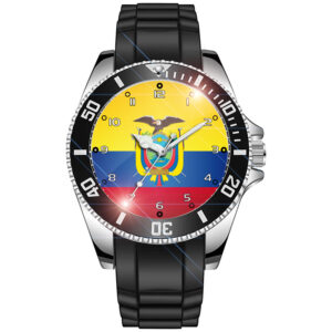 Ecuador Flag Beautiful Collectable Diver Style Sporty Wrist Watch