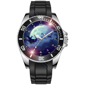 Santa Claus Moon Diver Style Sporty Wrist Watch
