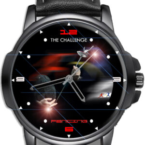 Fencing Unique Beautiful Leather Strap Wrist Watch