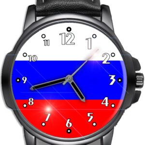 Russia Flag Beautiful Collectable Beautiful Leather Strap Wrist Watch