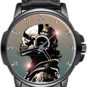 Skull DJ Beautiful Leather Strap Wrist Watch