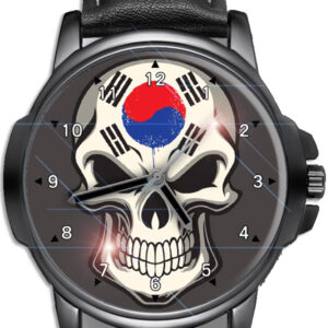 Skull Taegukgi Flag South Korea Stealth Series Gift Wrist Watch