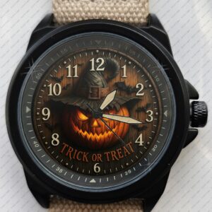 Trick Or Treat Halloween Scary Pumpkin Art Stealth Series Unique Wrist Watch