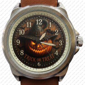 Trick Or Treat Halloween Scary Pumpkin Art Stealth Series Unique Wrist Watch